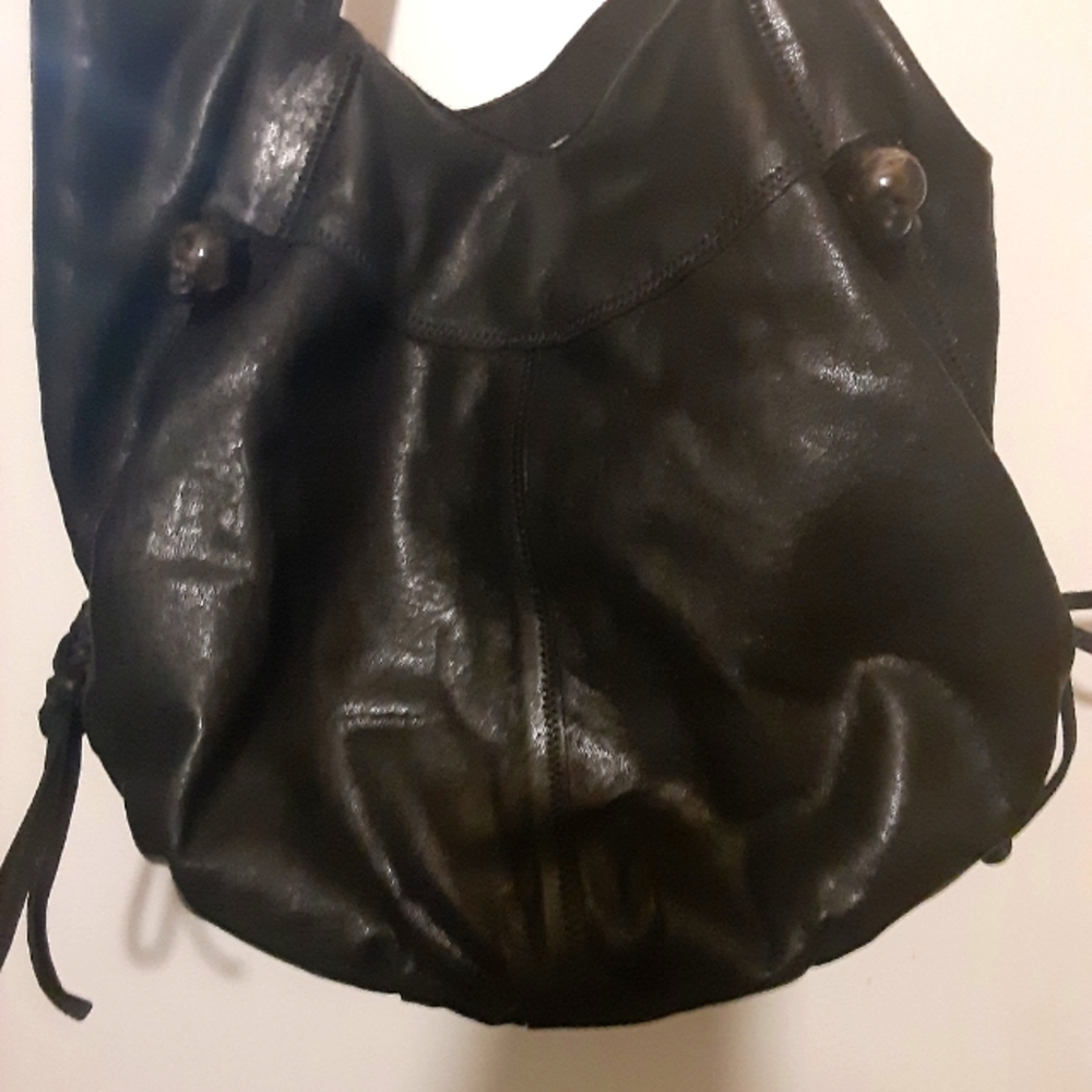 Italian Leather Lucky Brand Hobo Style  Purse zipper less